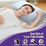 Refroidissement de la mémoire Oreillers en mousse Taille Reine 2 Paquet, Mousses pliantes réglables, Oreiller de lit souple et ferme pour dormir avec une housse d'oreiller à glissière hypoallergénique pour le côté, les couches arrière, 20x30In