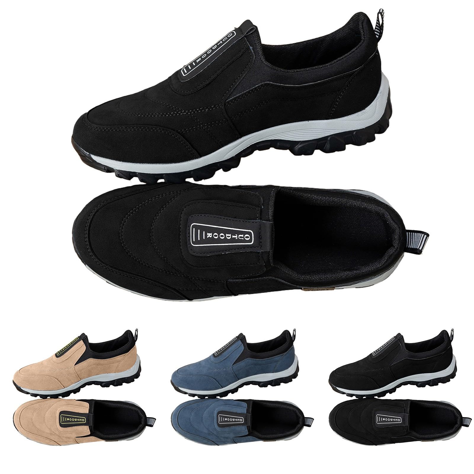Bergschuhe Herren Wanderschuhe Solide Atmungsaktiv Slip On Bequeme