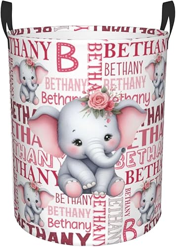 Miniatura 17 de ZOE DAVISON Cestas de lavandería personalizadas de elefante, regalos personalizados de elefante, cesta de lavandería con nombre personalizado para