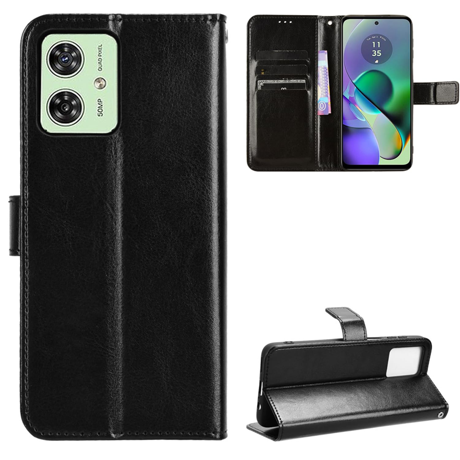 LCEHTOGYE Cover Per Gigaset GX6 + 4 Pellicole In Vetro Temperato, Custodia Morbida In TPU Nera (2 Pezzi)