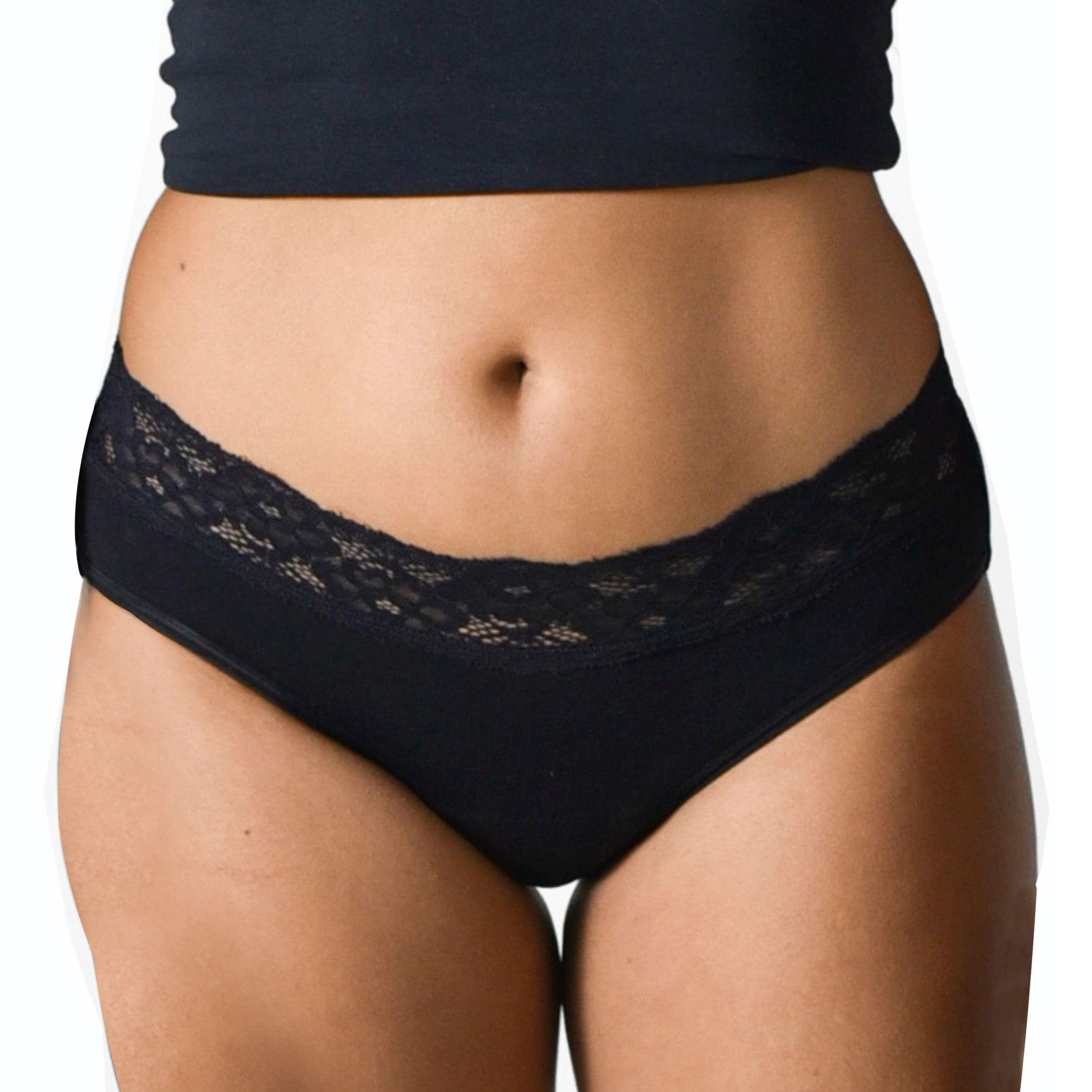 Nushu Lace Hipster Period Panties for Women | Super Heavy Absorbency Leak Proof Reusable Mentrual Underwear |Breathable & Hygenic | Absorbs Upto 6 Pads