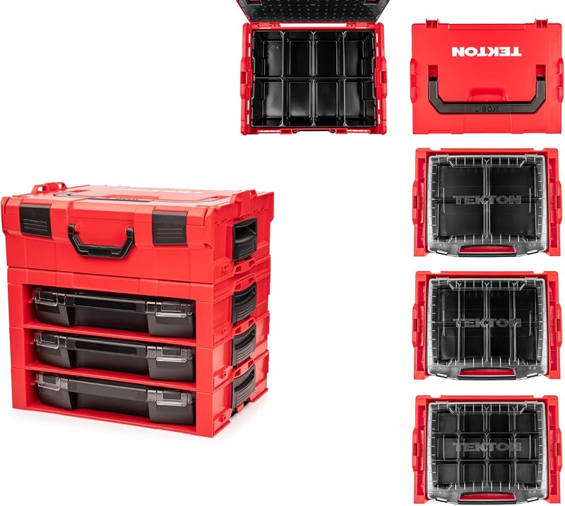 TEKTON 3-Drawer Stack with Tool Box (L-BOXX 2) and Parts Trays | OLB99200