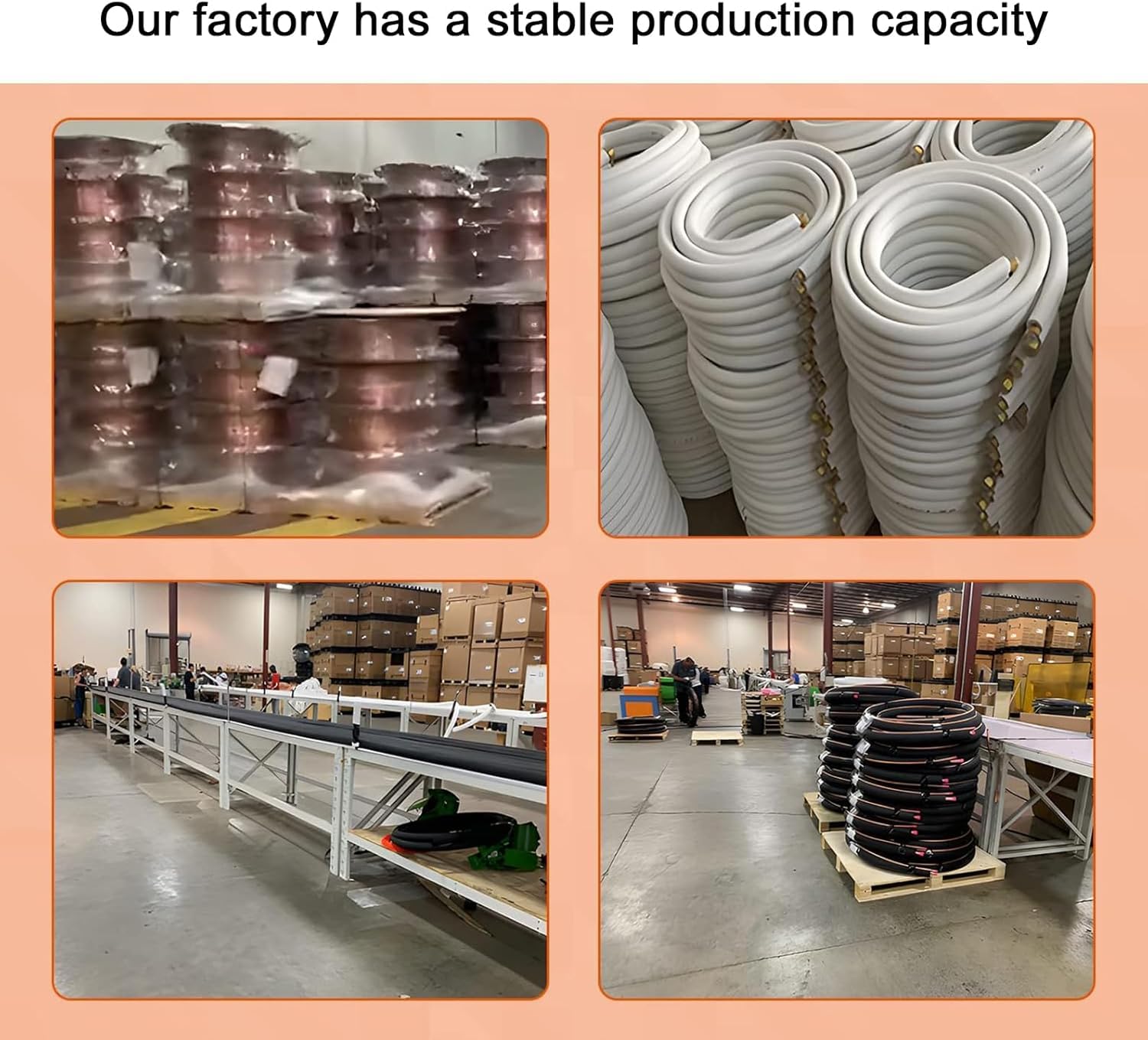 Wostore 2x 5m 1/4"+3/8" Zoll Kupferleitungen Kältemittelleitungen Isoliert Kupferrohr für 9000 Montage-Kit