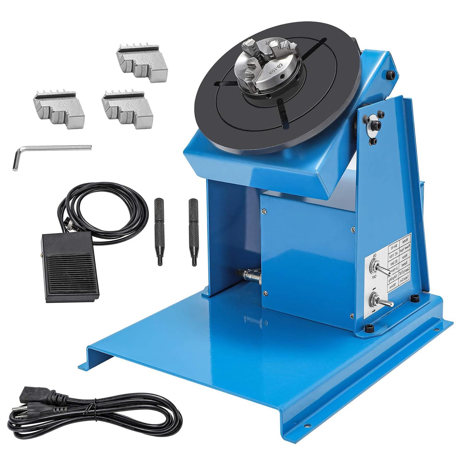 Yxyljoz Rotary Welding Positioner, 90O Welding Rotary Table With 180Mm Turntable And 65Mm Chuck For Precision Welding And Rotary Work