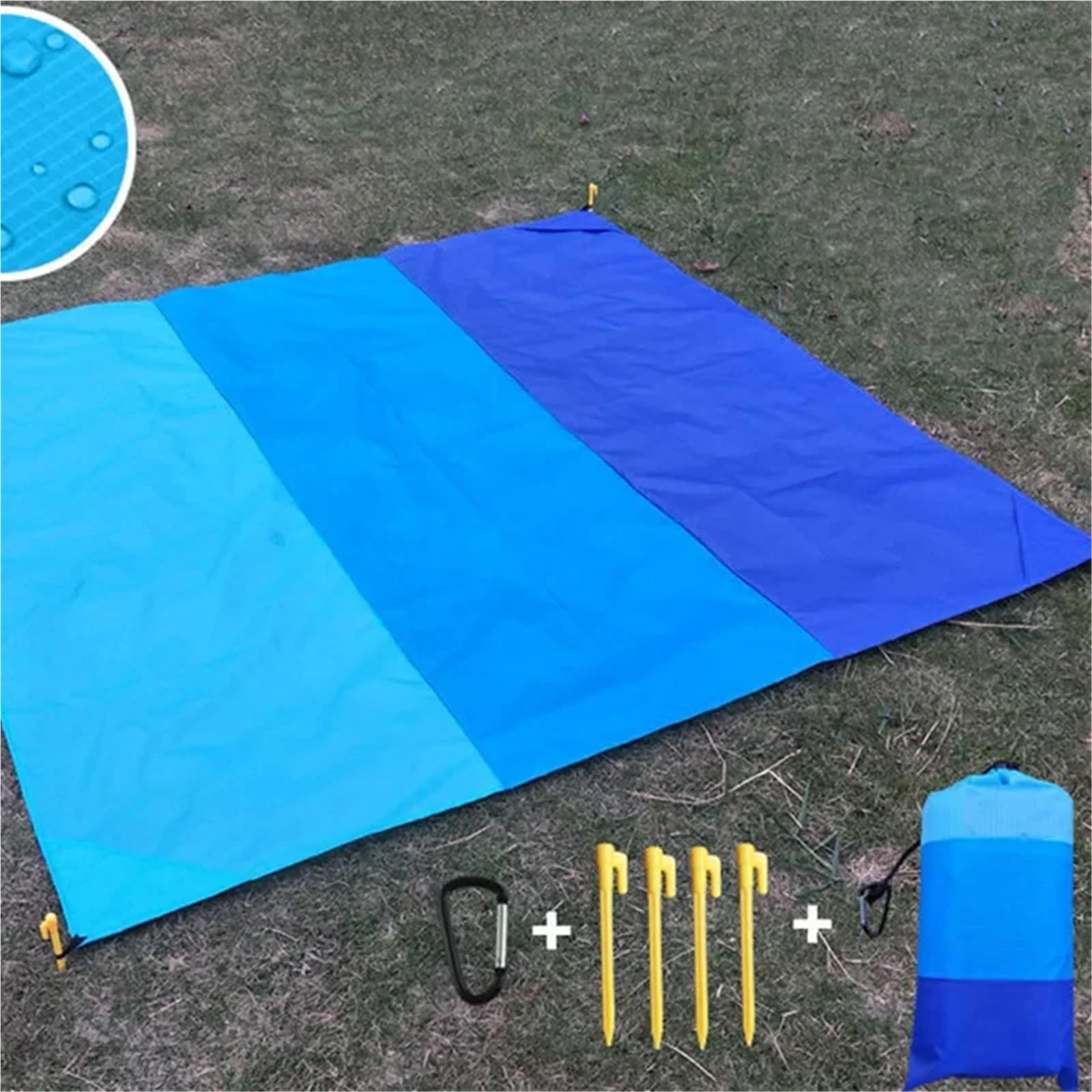 Tappetino da spiaggia impermeabile, pieghevole, portatile, leggero, for picnic all'aperto, asciugamano Per Spiaggia(Color 6,200cm x 210cm)