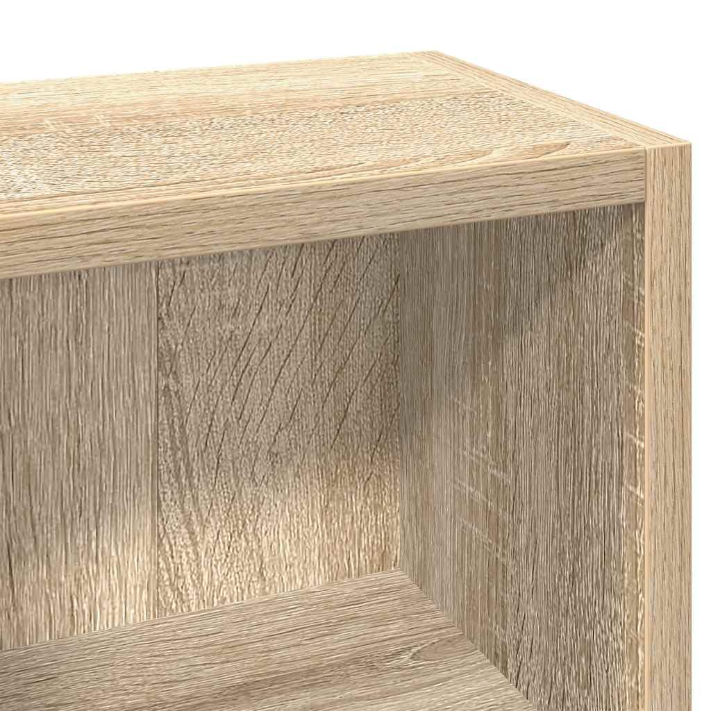 Armoires à CD 2 pcs Chêne sonoma 21x16x93,5 cm Aggloméré