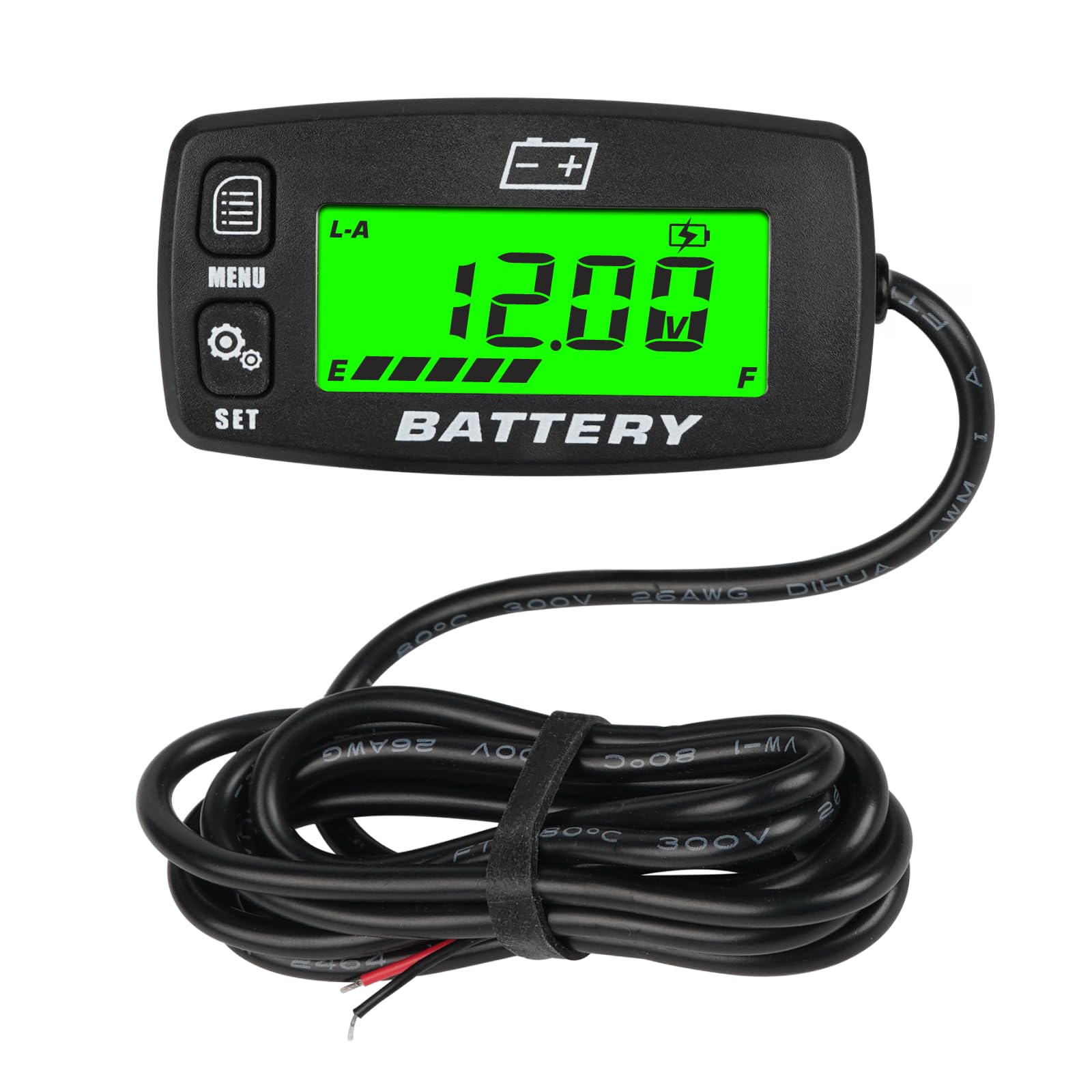 NInE-ROnG 12V 24V 36V 48V Battery Indicator LCD Battery Capacity Voltage Monitor Gauge for Lead-acid Battery, Gel Battery, Lithium Iron Phosphate Battery, Power Battery,Customized Battery Types-image-4