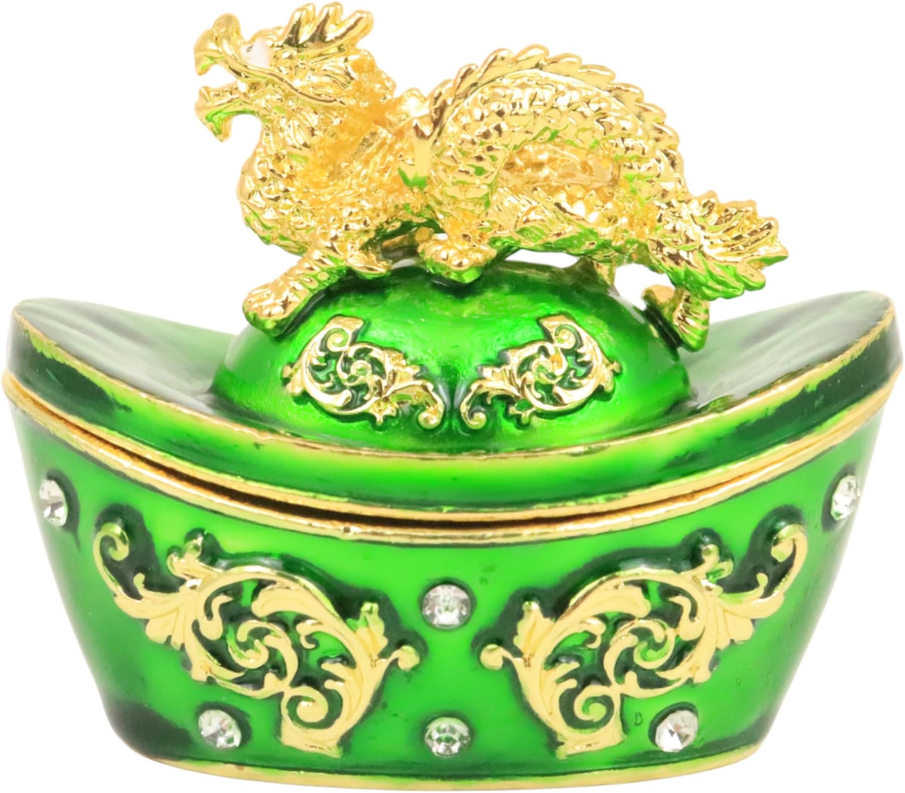 Feng Shui Dragon Treasure Box - Dragon on Ingot