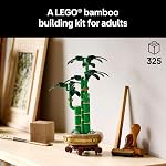 LEGO Botanicals Lucky Bamboo ensemble de construction - Plante artificielle pour décoration intérieure, adultes à partir de 18 ans - Cadeau pour la Saint-Valentin pour lui - Décoration de plante artificielle pour table, bureau, bureau - 10344