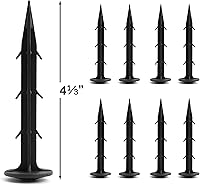 Vista 3 de LOSTRONAUT Bloque de salpicaduras de bajante de 17 pulgadas y extensor de canalón de lluvia, paquete de 4 accesorios desviadores de bajante