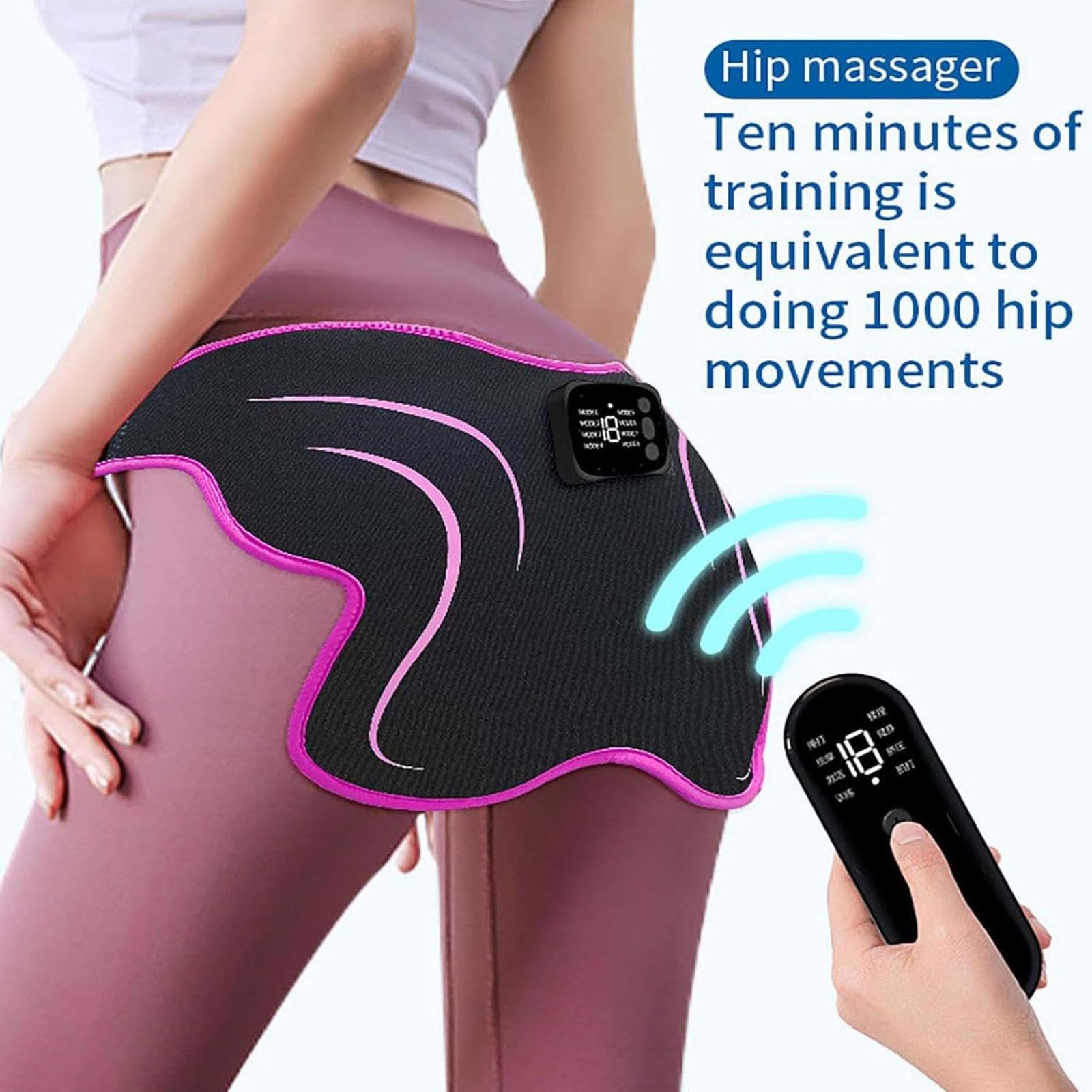 Entrenador de glúteos de Cadera Inteligente, Entrenador de Caderas de estimulador Muscular electrónico, Dispositivo de tonificación de glúteos, para tonificar los músculos (1PCS)