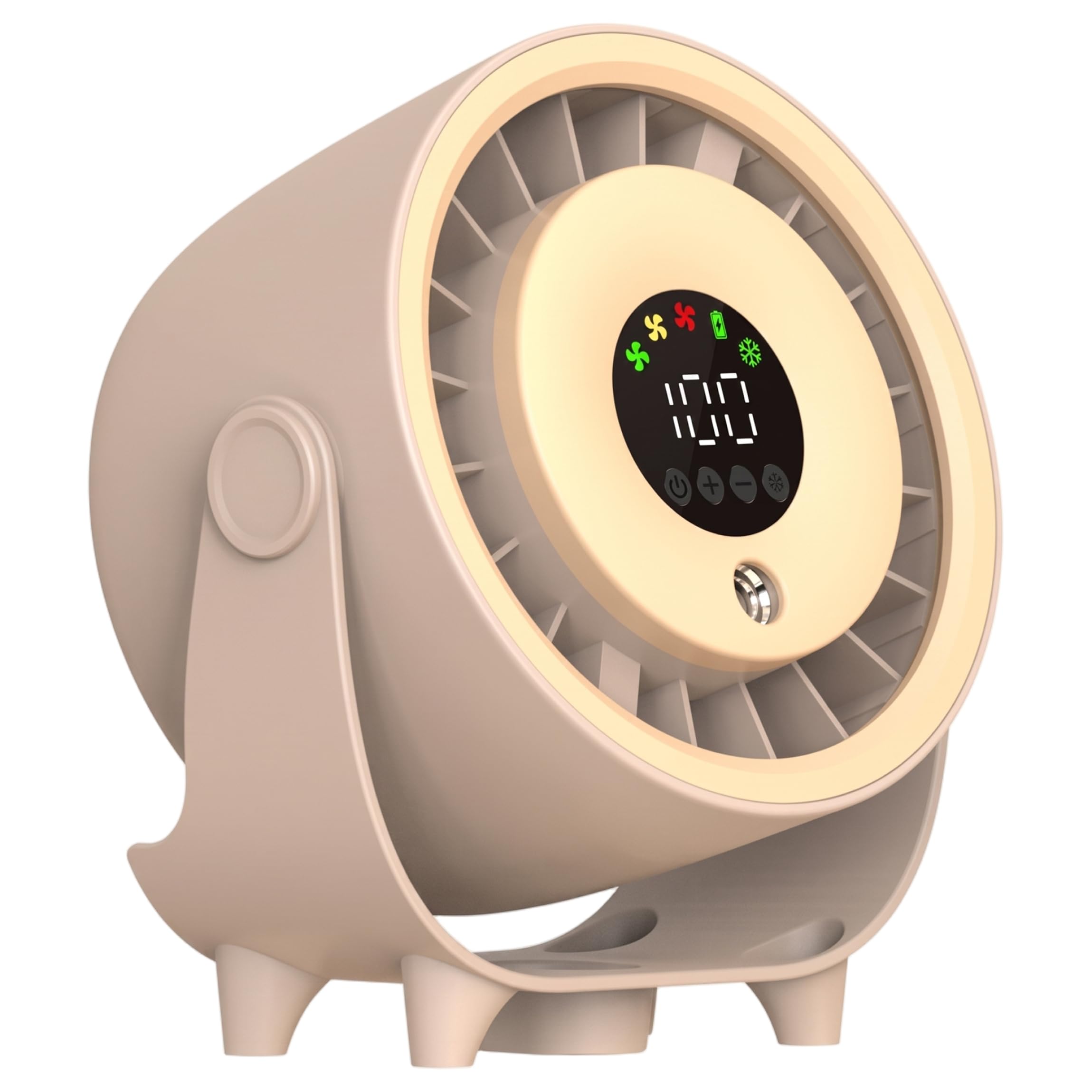 Mini Portable Air Conditioner, 100-speed Evaporative Portable Air Cooler With Humidifier, Light Brown