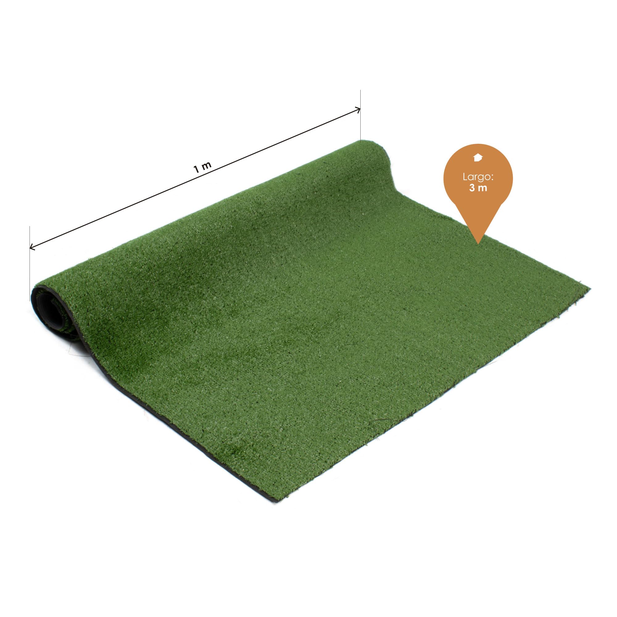 The Secret Home – Césped Artificial de 223 gr/m2 – Rollo de 3 x 1 m – Densidad 7 mm – Decoración para Interior y Exterior - Ideal para Terraza, Jardín, Piscina