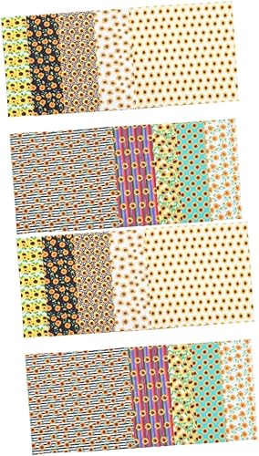 20 Pcs Sunflower Cloth Group Square Fabric Craft Fabric Squares Fabric The Quilted Fabric Quilting Fabric Bundle Sewing Fabric Bundle Floral