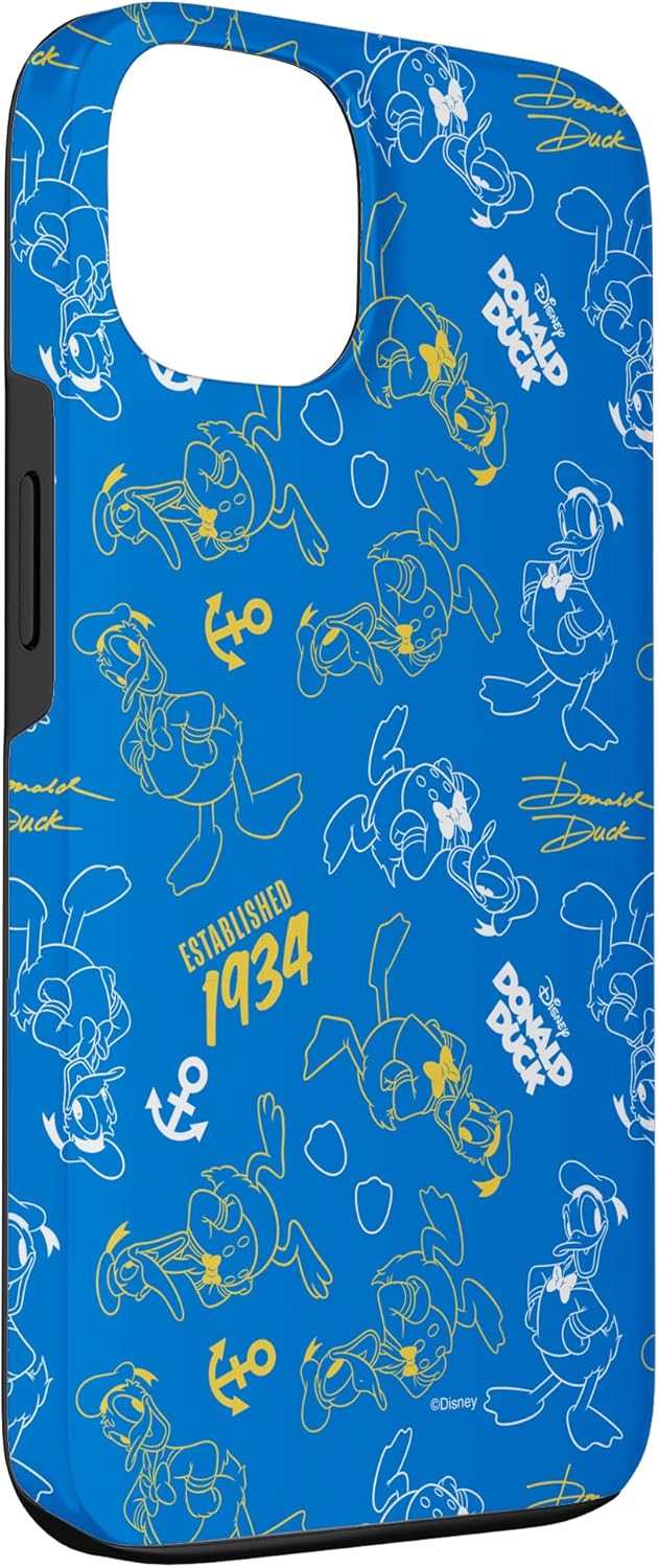 Disney Donald Duck 90th Anniversary Established 1934 Pattern Case for iPhone 13