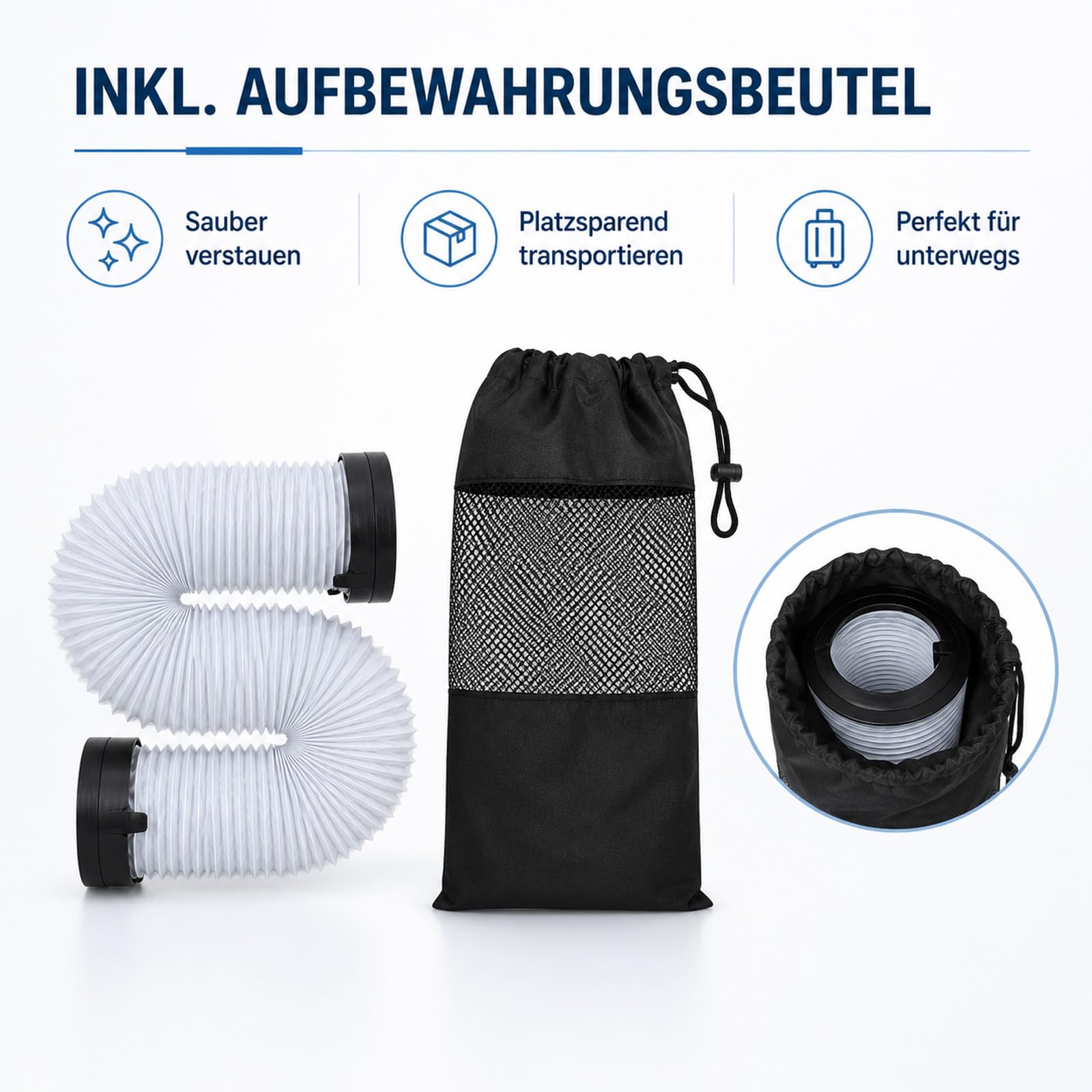 Universal Auto Klimaanlage Verlängerungsschlauch, Lüftungsschlauch für Rücksitz, Kühlung & Heizung für Hunde und Kinder im Auto