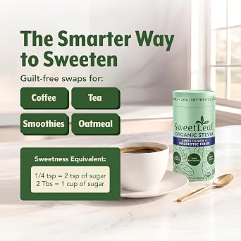 SweetLeaf Organic Stevia Powder Shaker Jar, Sugar Free - 3.2 Oz, 2 Pack