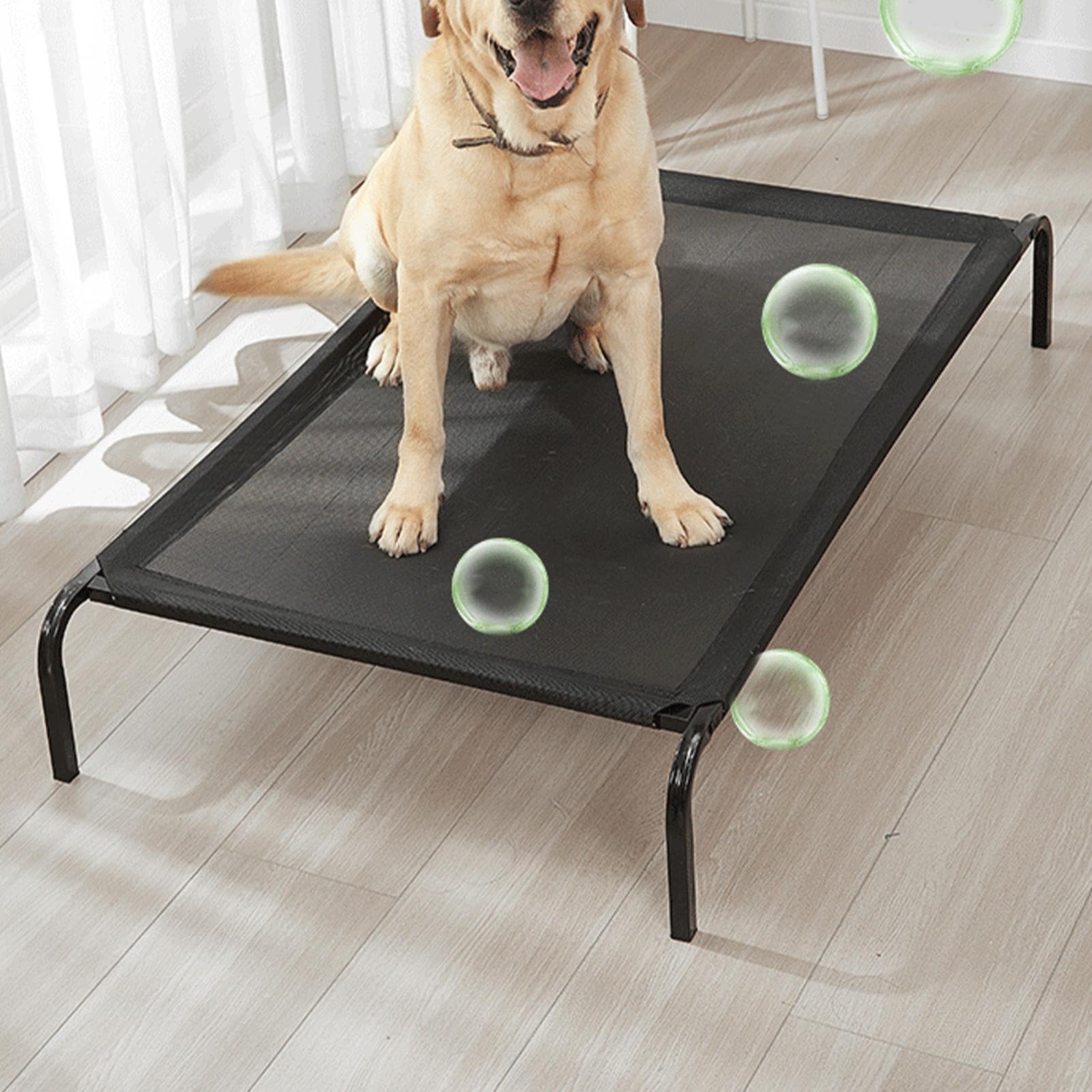 Cama Para Perro Al Aire Libre | Hamaca Transpirable Formato Viaje - Cama De Mascotas Resistentes,Adecuado Para Camping Al Aire Libre Interior En Climas Cálidos Y Viajes Con Perros Pequeños Y Medianos
