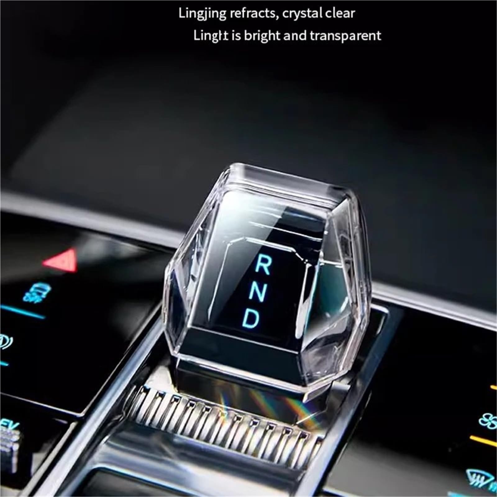 skórzana dźwignia zmiany biegów Pasuje do BYD Seal U Sealion 6 Song Plus 2024 Akcesoria Osłona dźwigni zmiany biegów samochodu(Carbon Fiber)