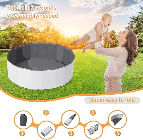 Miniatura 2 de Boleras grandes para niños pequeños con bolsa de almacenamiento, regalos para bebés, niñas, niños, perros como patio de juegos, corralito para