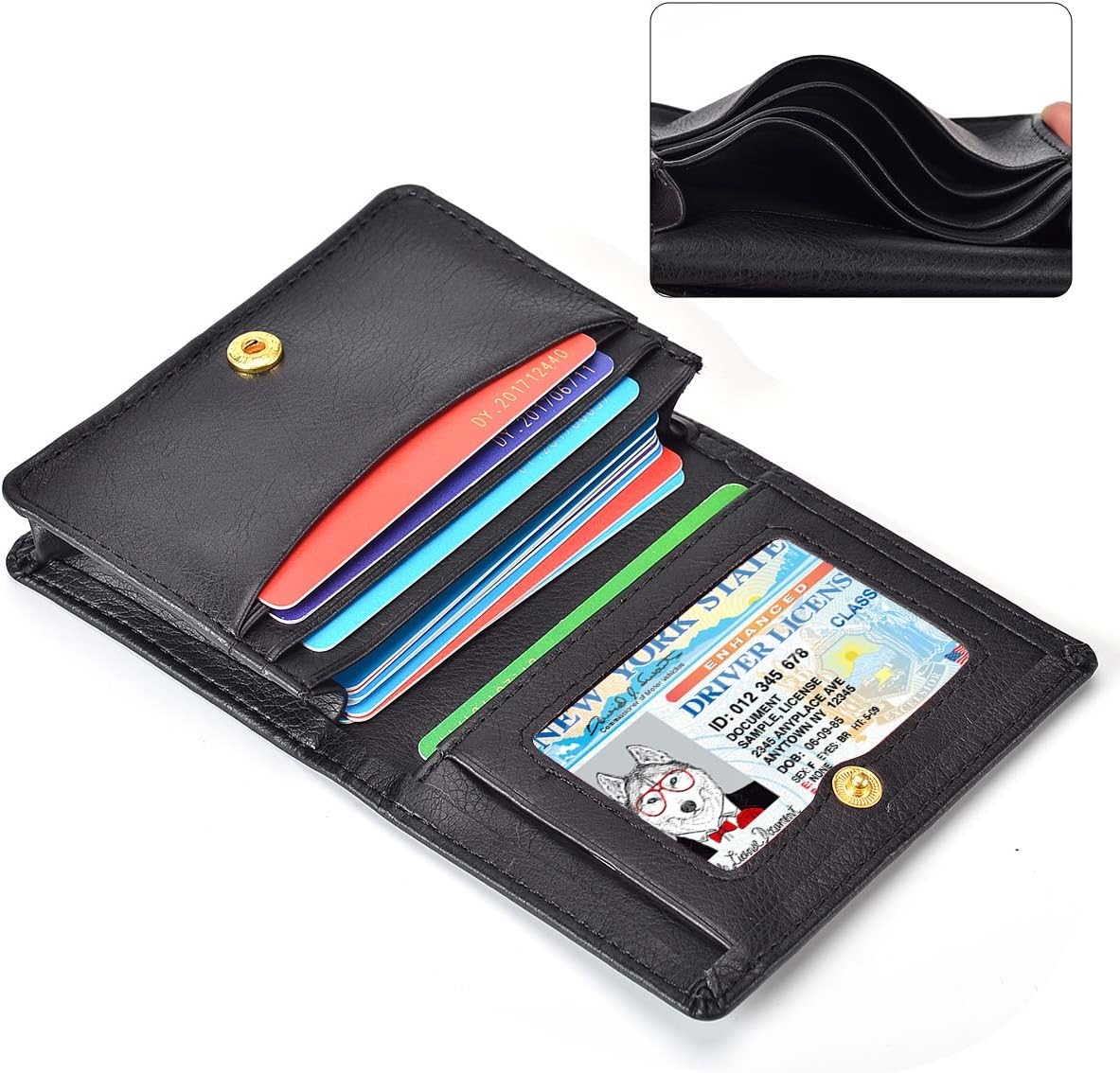 Women's Card Case Wallet Credit Card Holder Name Card Case Front Pocket Wallet for Ladies