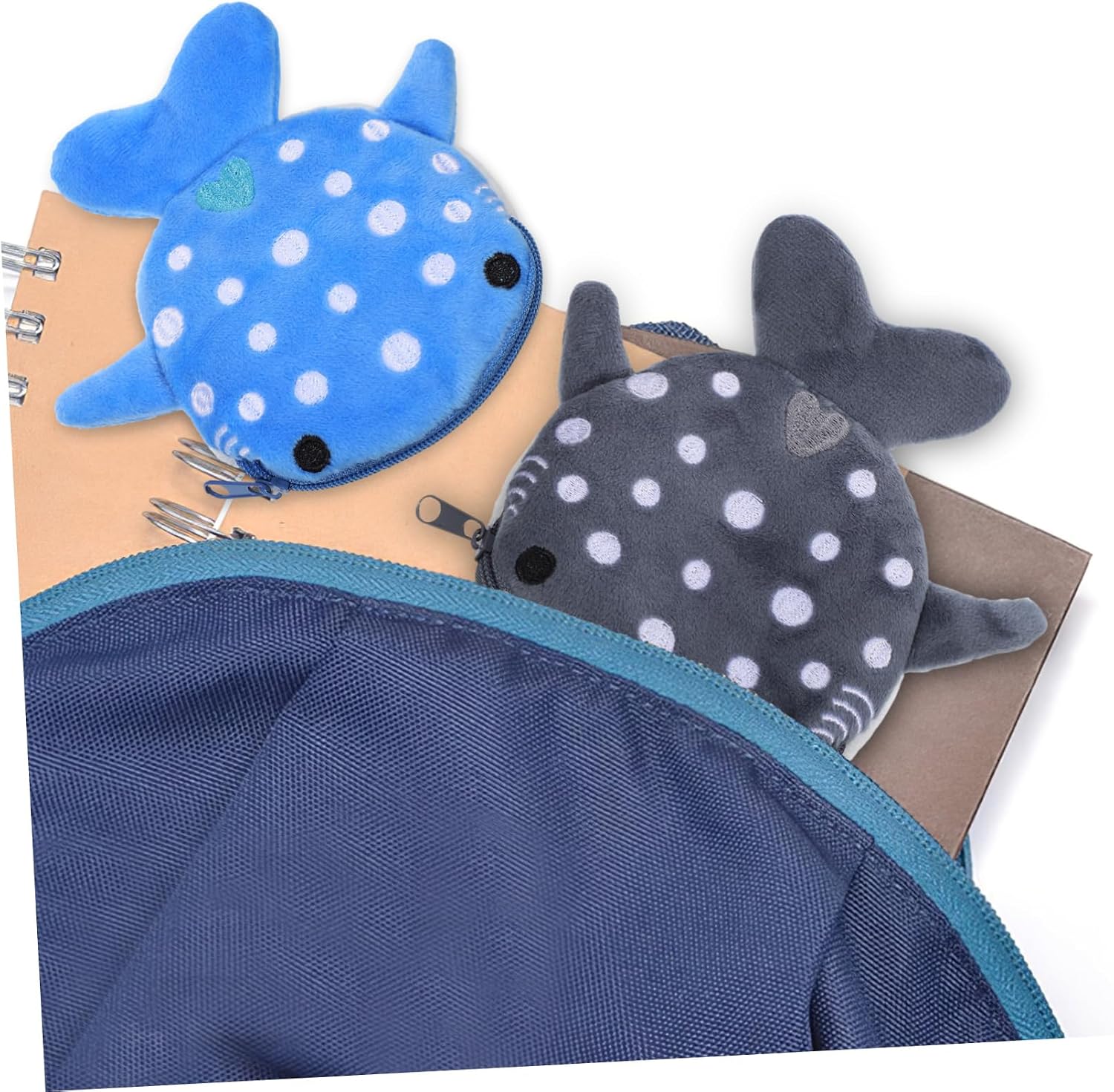FRCOLOR 2pcs Purse Cute Plush Pouches for Boys and Girls and Adults Lightweight Change Holder for Girls Boys and Women for Fun and Everyday Use