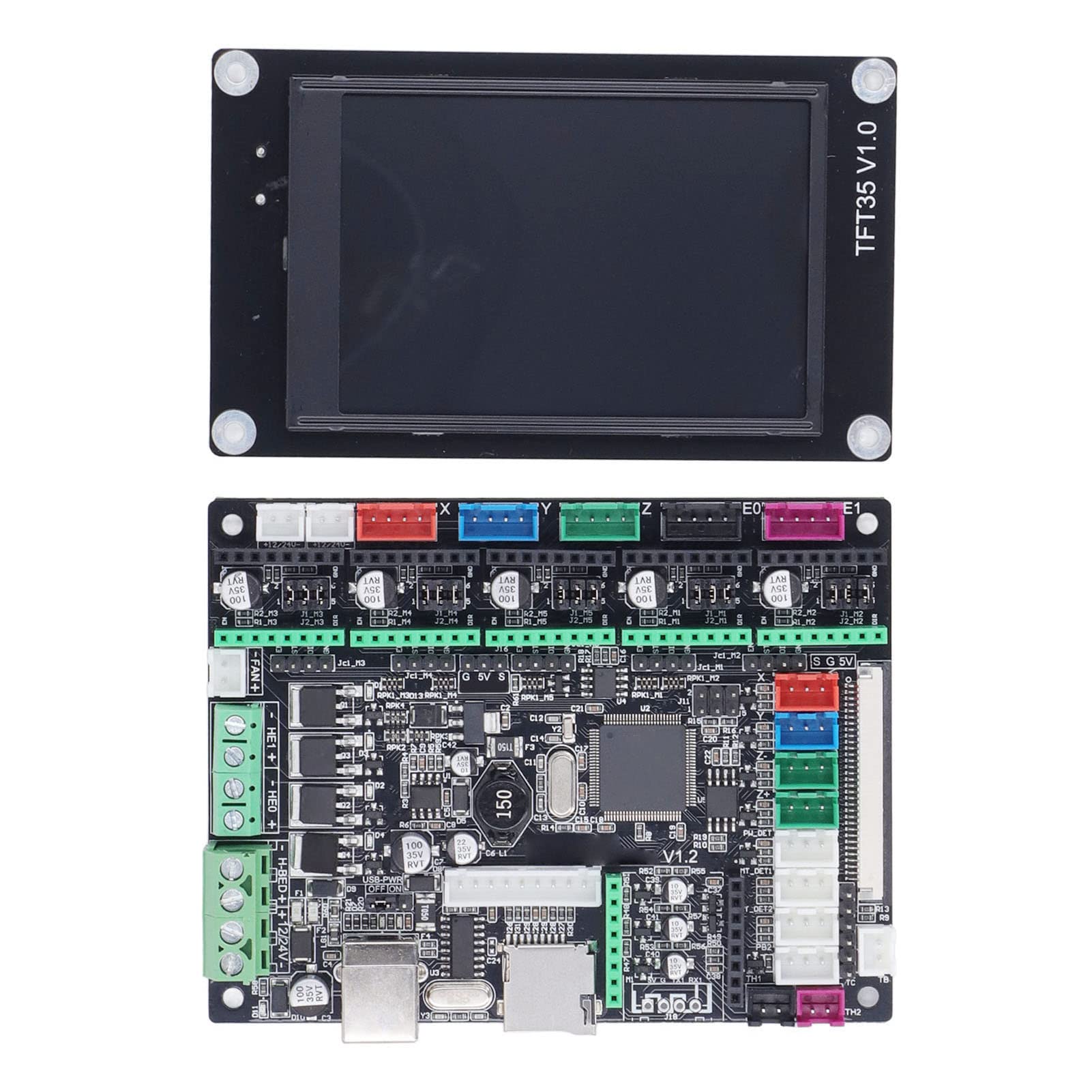 Fafeicy Scheda Madre Stampante 3D con TFT35 Touch Screen, Kit PCB per