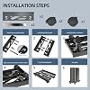 PC Stand for PC Tower Universal Adjustable Computer Desktop CPU Stand with Wheels - (-N-Black)