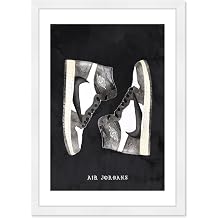 Wynwood Studio Sports and Teams Modern Retro Fashion Shoes Canvas Wall Art Classic Sneakers IV Living Room Bedroom and Bathroom Home Decor 13x19 Red and Black