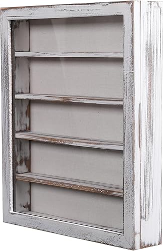 Miniatura 2 de Caja de sombra de 14 x 17 pulgadas con estantes, cajas de sombra grandes con estantes ajustables para recuerdo, monedas, alfileres de playa,