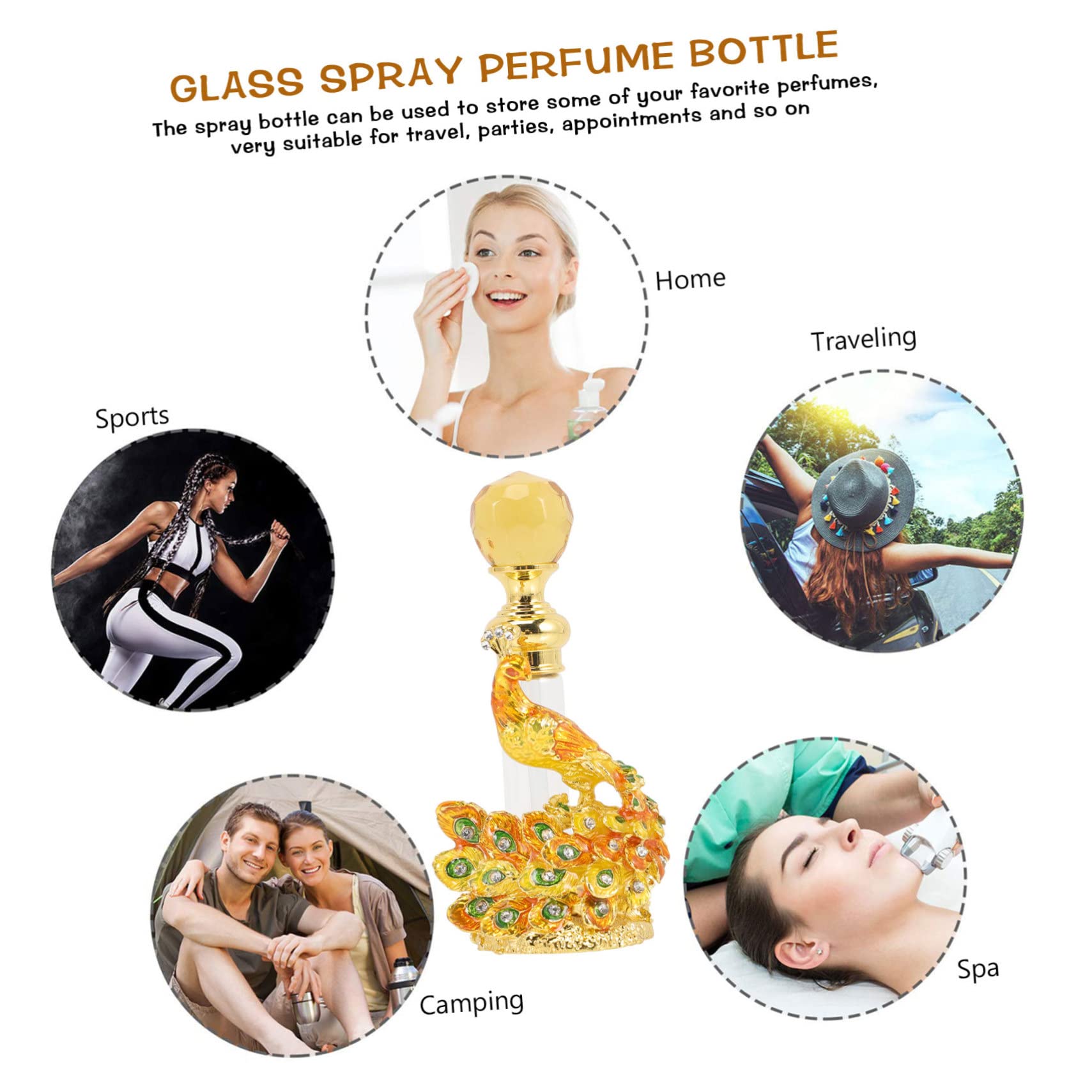 minkissy 2piezas Botella De Perfume Vacía Retro Recargable Diseño Chic Frasco Decorativo y Hermético Para Almacenamiento De Perfume y Efecto Sellado Excelente Uso Práctico y Elegante