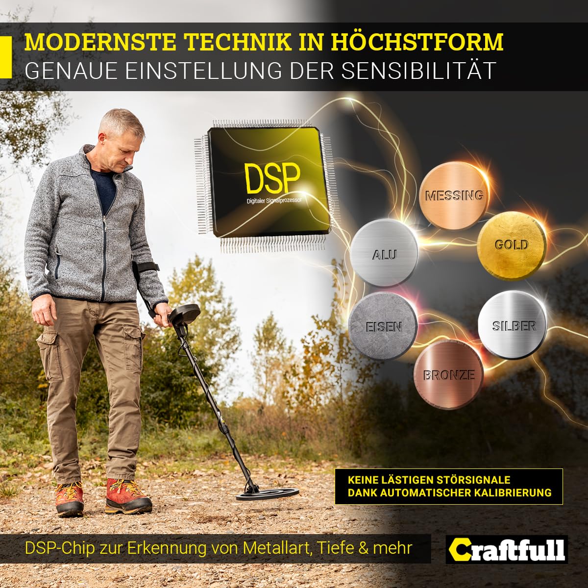 Craftfull Metalldetektor Xplorer | Metalldetektoren für Kinder & Erwachsene