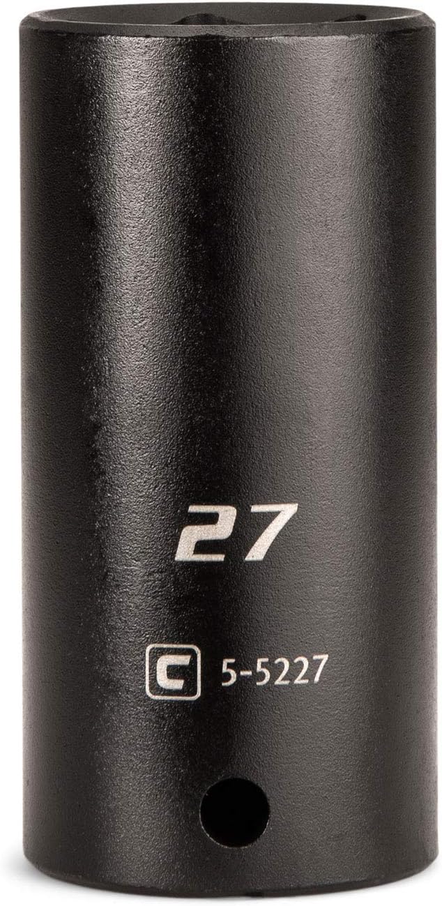 Capri Tools Deep Impact Socket, 1/2-Inch Drive, 6-Point, Metric (22 mm)