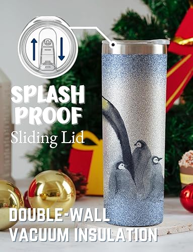 Miniatura 5 de Onebttl Regalos de pingüinos para mujeres y adolescentes, vaso de pingüino para amantes de los pingüinos en cumpleaños, día de la madre, lindo vaso