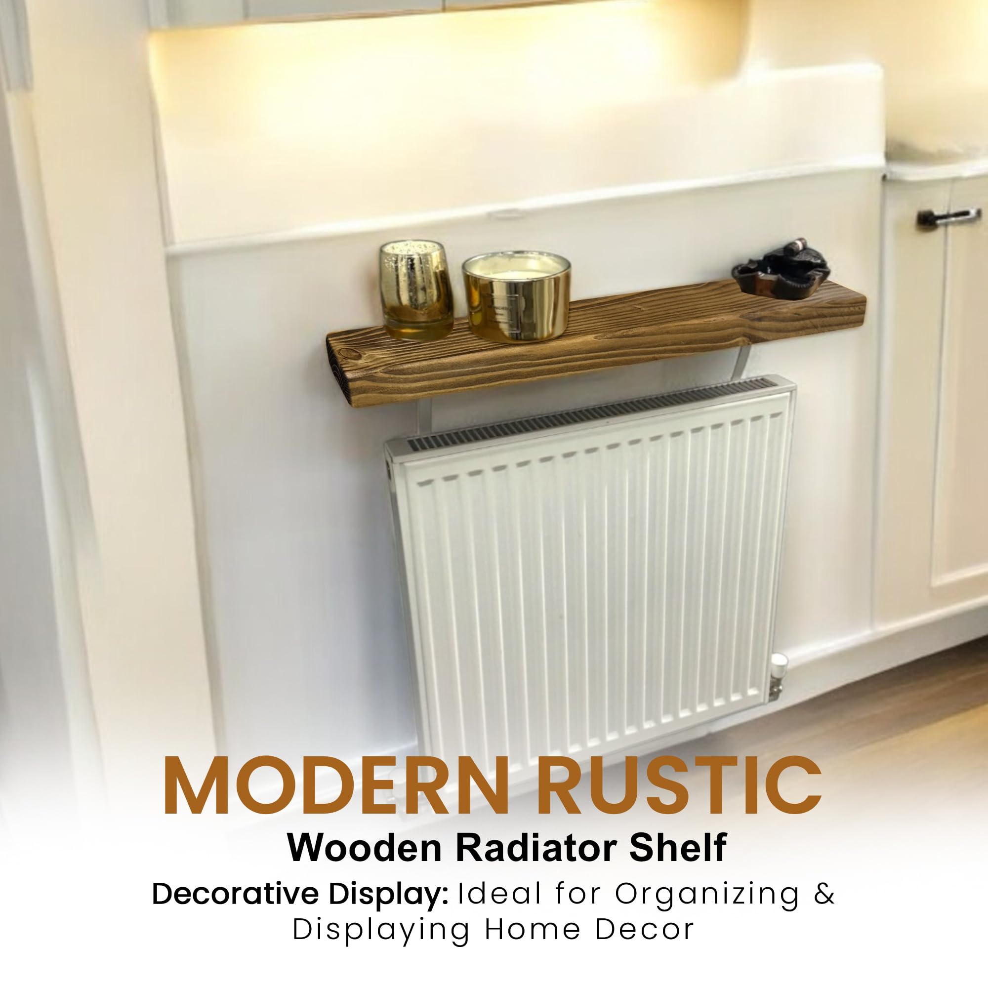Oak Radiator Shelf MKGT Handmade Solid Wood Radiator Shelf 90cm ...