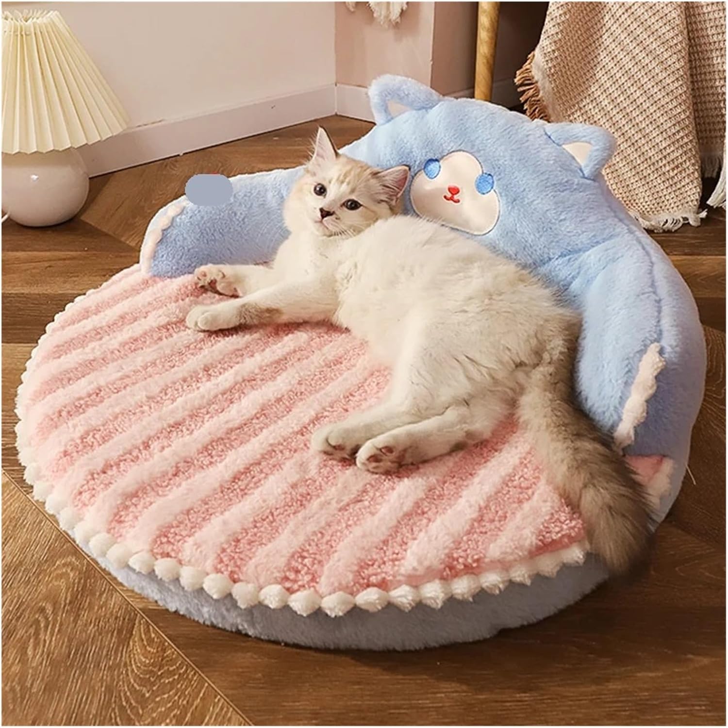Winter Cat Bed Pet Pad Cushion Compatible with Small Medium Dogs Sleeping Beds Cats Durable Mat Removable Mat Pet Supplies(Cat)