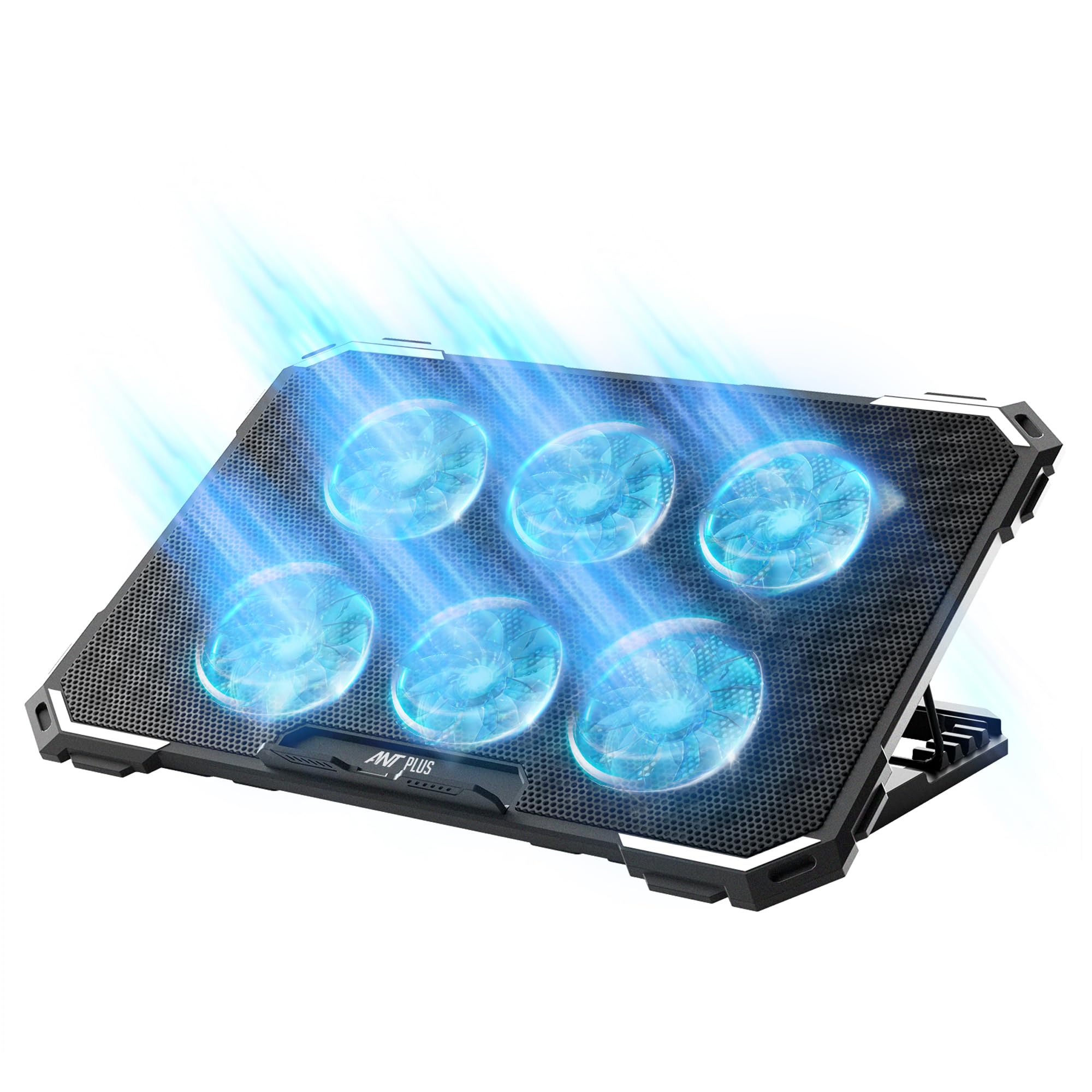 Ant Plus Dracula 60 Laptop Cooling Pad, Gaming Laptop Cooler with 6 * 1 Quite Fans, Fan Speed Controller 5 Height Adjustable Angle 2 USB Ports Compatible for Laptop, Notebook up to 17”