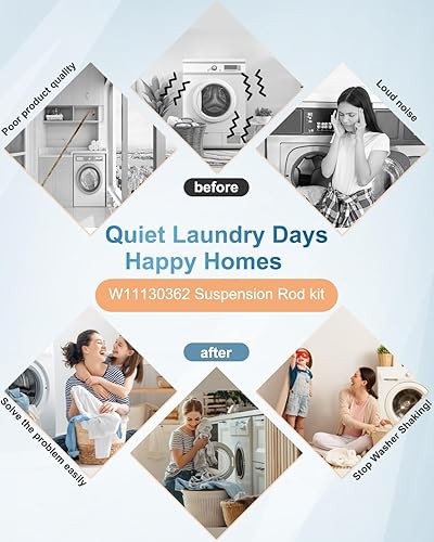 Miniatura 5 de Varillas de suspensión W11130362 aptas para lavadora Maytag mvwx655dw1 mvwc565fw1, wtw5000dw3 varillas de suspensión aptas para lavadora Whirlpool