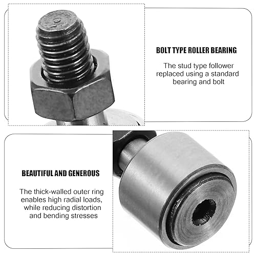 Miniatura 3 de Mobestech Rodamientos empernados 4pcs Rodamientos de agujas de rodillos Rodamientos de alta precisión Rodamiento de alta rigidez Seguidor de árbol