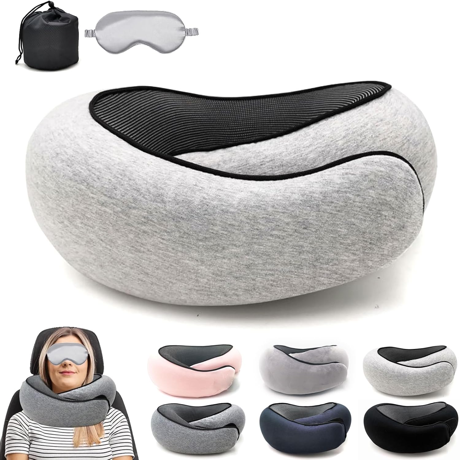 Flyhugz – Flyhugz Neck Pillow, Flyhugs Neck Pillow, Wander Plus Travel Pillow, Memory Foam Travel Pillow, Flyhugz Stowable U-Shaped Pillow For Airplanes, Car, Office, Sleeping Upright (A-White) Flyhugz – Flyhugz Neck Pillow, Flyhugs Neck Pillow, Wander Plus Travel Pillow, Memory Foam Travel Pillow, Flyhugz Stowable U-Shaped Pillow For Airplanes, Car, Office, Sleeping Upright (A-White)