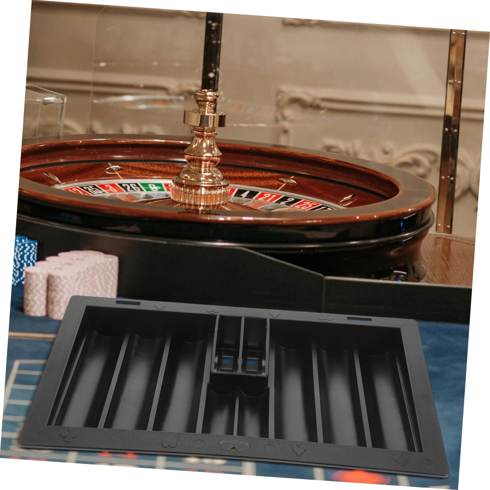 ERINGOGO Acryl Pokerchip Displaygehäuse mit Einzigartigem Design Kompakte Acryl Chipbox für 350stücke Chips für Poker und Brettspiele