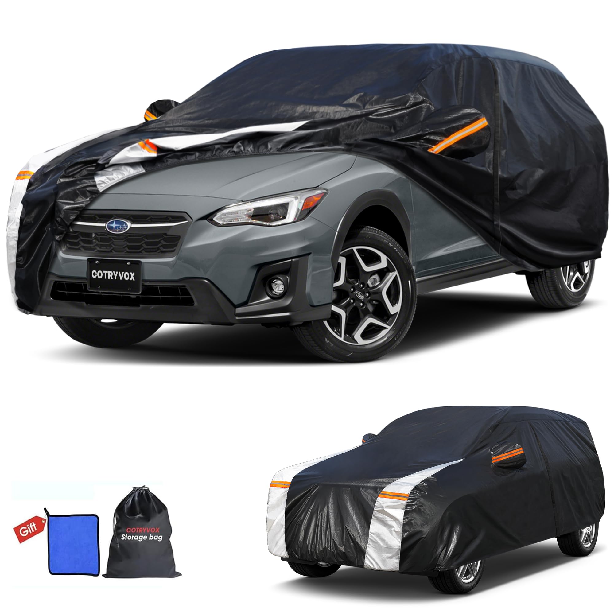Photo 1 of Cotryvox Subaru CrossTrek Car Cover 100% Waterproof All Weather, Gift with Towel, 10 Layers SUV Car Cover Custom Fit 2013-2026 CrossTrek, Outdoor Covers Rain Sun UV Protection with Door Zipper.