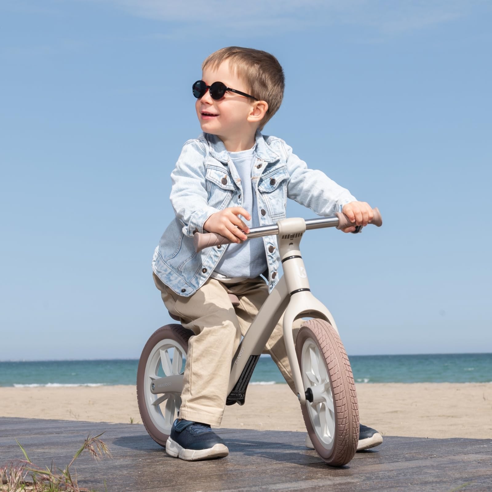 KikkaBoo Bicicleta Sin Pedales LANSER, Bici Niño 2 Años, Bicicleta Equilibrio, Desde 2 hasta 6 años, Ultraligera, Sillín Ajustable, Verde Militar