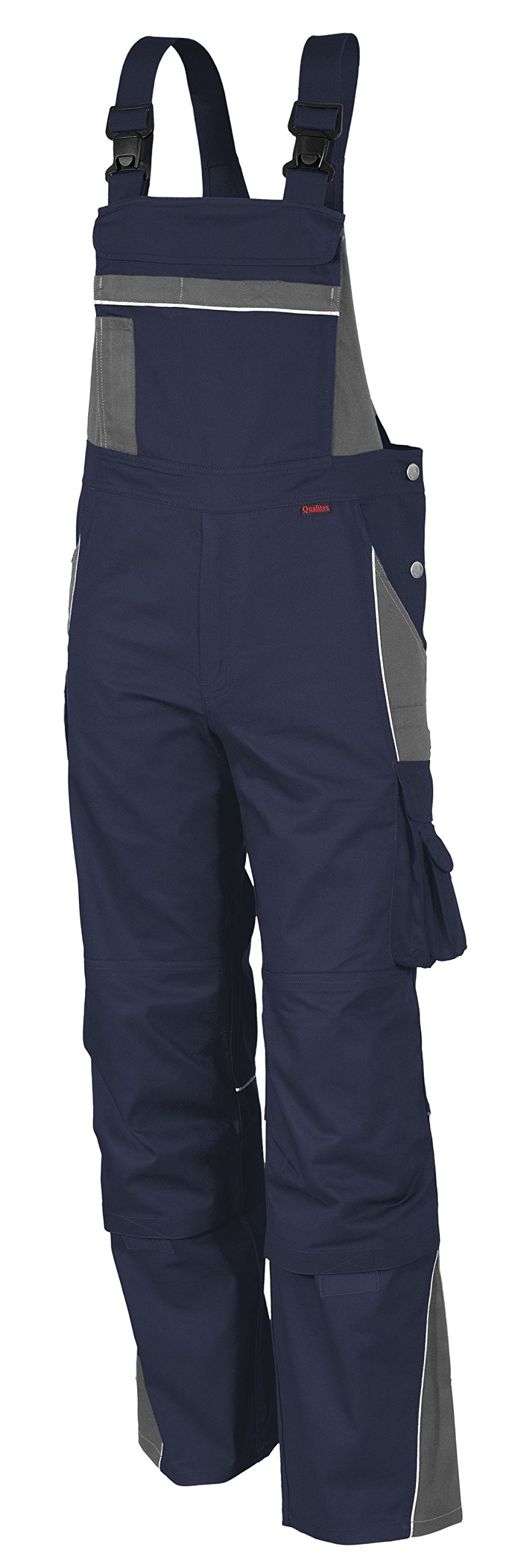 Salopette per 65% PES / 35% CO, 245 g/M² - Marine/Grigio, 42