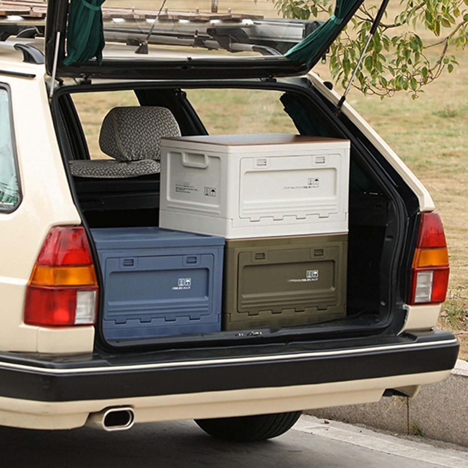 Large Outdoor Camping Storage Box Practical Camping Accessory Organizers with Easy Carry Handles and Dividers