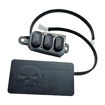 Aux Switch Panel Garage Door Opener Remote Compatible with 2014-2023 Harley Davidson Touring Models. Stock Look Button. Compatible W/Chamberlain, Liftmaster, and Genie/Overhead Openers