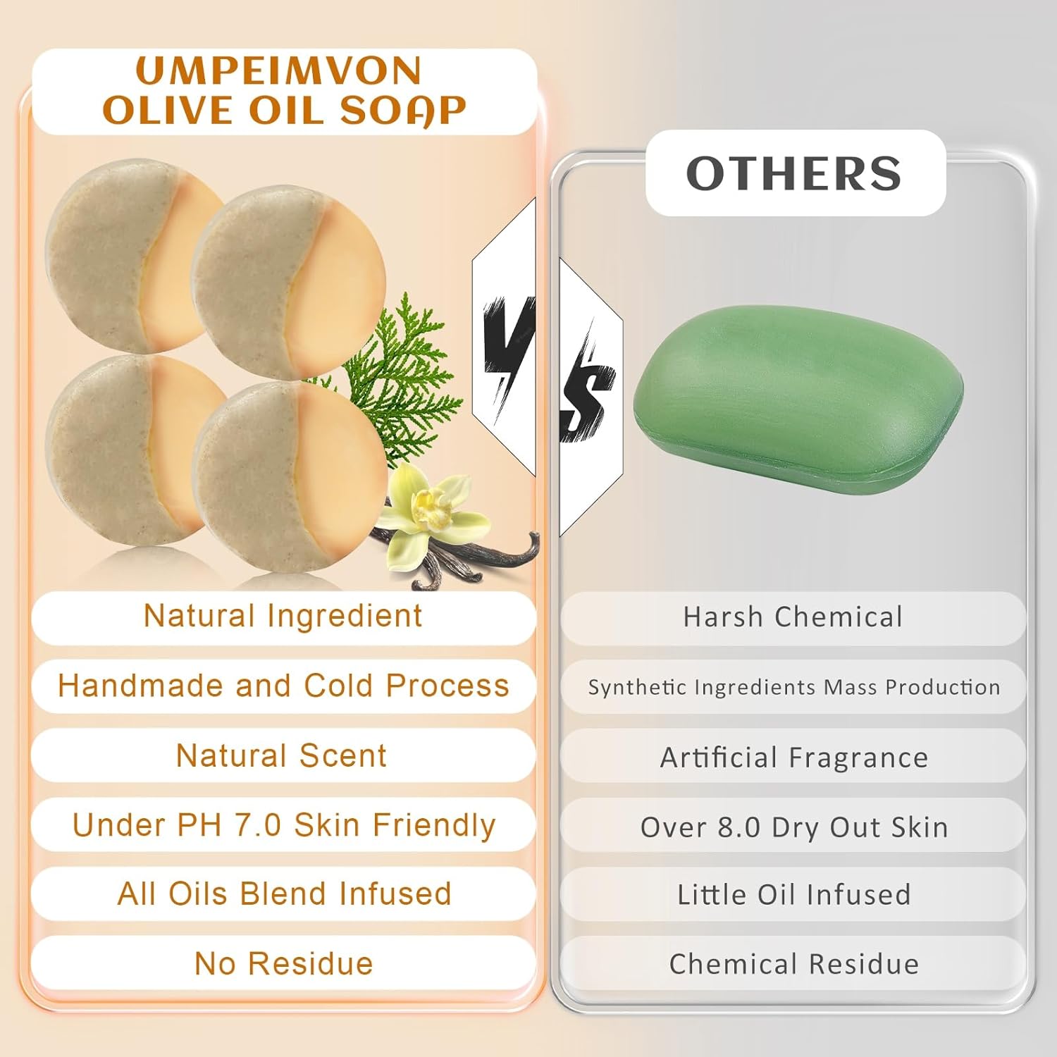 Umpeimvon 4 Sabonetes em barra de baunilha, sabonete artesanal 2 em 1 com folhas orientais de manteiga de karité platycladus para corpo e cabelo oleosos normais, esfoliante e… em promoção! Veja a oferta e mais achadinhos de Natural, Vegano & Clean Beauty 6 Hoje é o melhor dia para comprar Umpeimvon 4 Sabonetes em barra de baunilha, sabonete artesanal 2 em 1 com folhas orientais de manteiga de karité platycladus para corpo e cabelo oleosos normais, esfoliante e… com aquele preço maroto! Promoção! Aproveite a oferta! 6