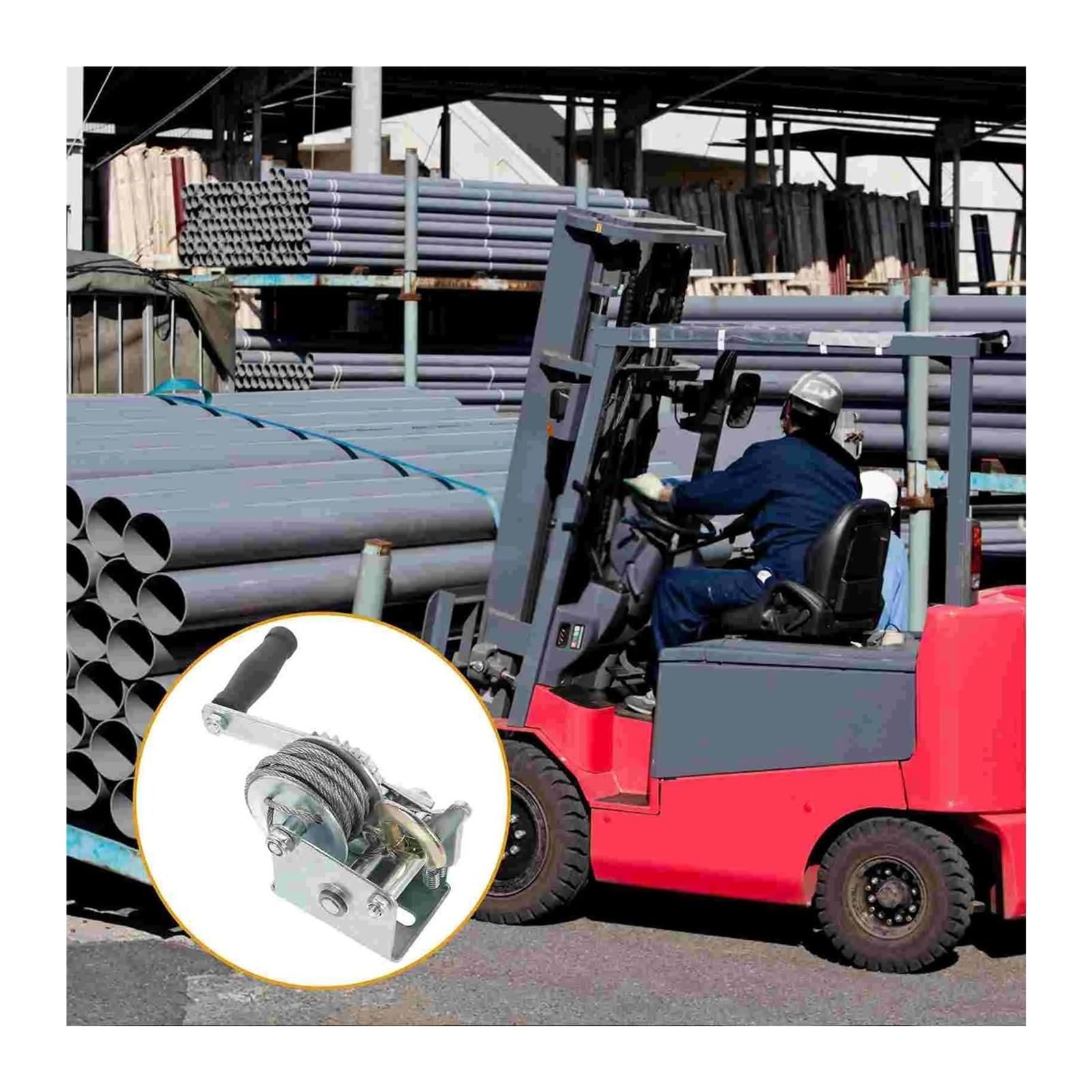 Argano manuale da 272,2 kg – Sollevatore manuale per barca, camion, rimorchio, sistema di avvolgimento resistente per facilitare il sollevamento e la trazione