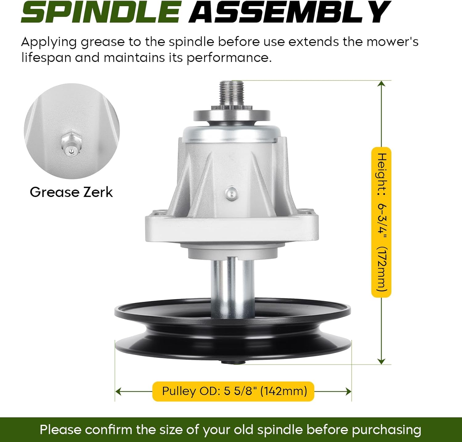 618-0660 918-0660 Spindle Assembly, Fit for 46 Inch Deck MTD Cub Cadet LT1045 LT1046 i1046 LT2200 Mower, Replaces 618-0625A 918-0625B 618-0625B 618-04137 918-04137 3 Pack