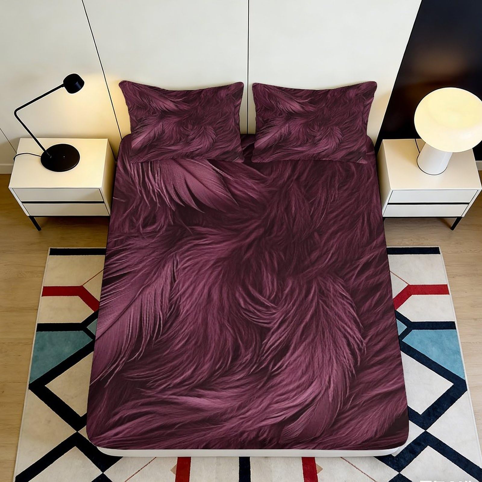 Housse de lit motif plume pour sublimer la décoration de votre chambre